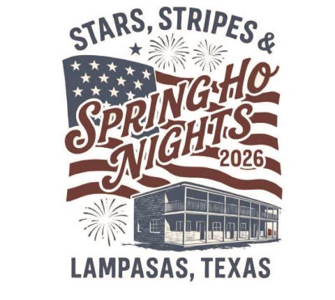 This theme for this year’s Spring Ho festival, “Stars, Stripes &amp; Spring Ho Nights,” is a nod to the country’s 250th birthday that will be celebrated across the nation this summer. GRAPHIC COURTESY OF SPRING HO FESTIVAL