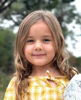 Lucy Argo Age: 5 Parents: Luke and Jenna Argo