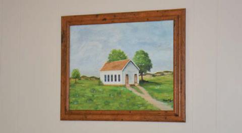 This painting depicts what is believed to be the original First Baptist Church of Kempner that was built in 1906. erick mitchell | dispa tch record