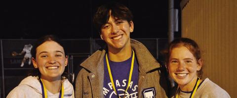 Caroline White, left, Clyde Ashfield and Allison Valdez all won medals at the Pflugerville tournament. COURTESY PHOTO