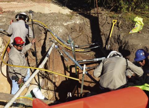 Contractors working on behalf of Atmos Energy have been replacing gas lines in sections of Lampasas for most of the year. FILE PHOTO