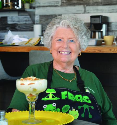 Sandwiches, soups, salads and cups of bread pudding as shown above are available at The Green Frog, now open at 302 W. 10th St. Kathy Baxter relaunched her beloved tea room last month. ERICK MITCHELL | DISPATCH RECORD