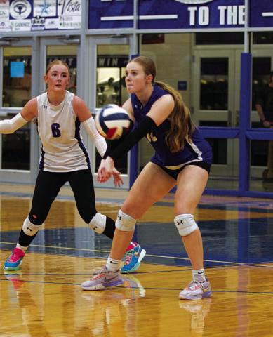 HUNTER KING | DISPATCH RECORD Kari Kepler plays a pass during last Friday’s match.