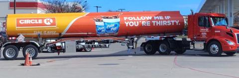 A truck replinishes the fuel supply at Circle K near the intersection of E.E. Ohnmeiss Drive and Key Avenue on Friday. COURTESY PHOTO