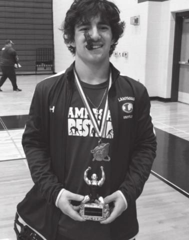 Daemien Rivas was named Most Valuable Middle Weight lifter at the Temple Takedown Tournament. COURTESY PHOTO