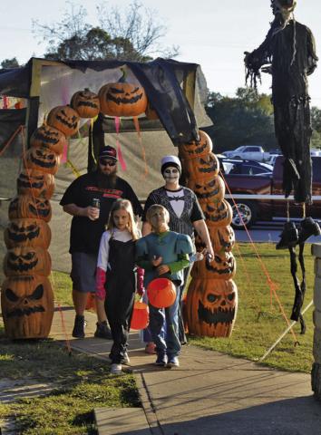 Kempner’s Trunk-or-Treat had a spooky entrance for visitors. ERICK MITCHELL | DISPATCH RECORD
