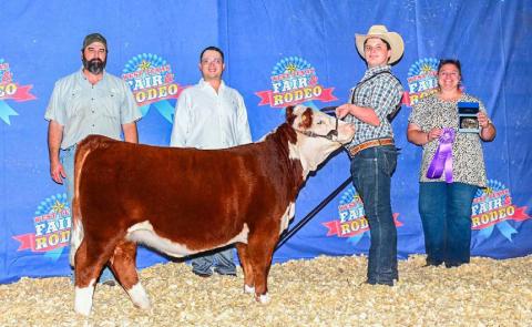 Cort Maples participated in the West Texas Fair &amp; Rodeo in Abilene over the Labor Day weekend. In 2024, he won Reserve Grand Champion Heifer and came back this year to try to top that accomplishment. He showed three of his Miniature Hereford heifers and a Miniature Hereford bull. Maples won Grand Champion Female with his heifer, Lena, in the Junior and Open Shows. He also had division wins with another heifer and his bull. courtesy photo