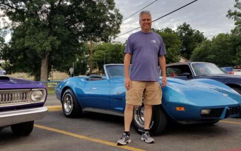 Lampasan displays Corvette at classic car gathering
