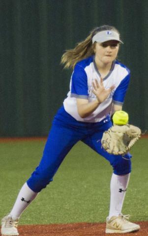 Autumn Beisel-Macomber fields a grounder at second base. JEFF LOWE | DISPATCH RECORD