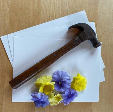Create works of art with flowers