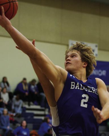 Haegan Oncken scored the game-winning basket for the Badgers against Jarrell. HUNTER KING | DISPATCH RECORD