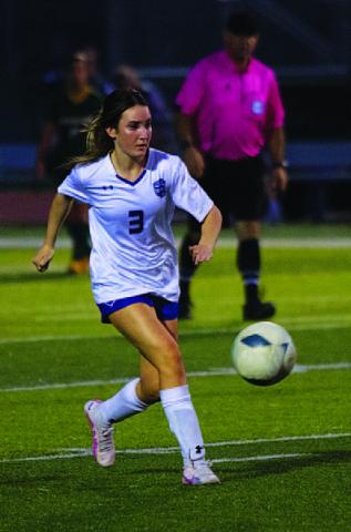 Aubrey Stubbs saw action in the midfield in last Friday’s match against Academy. HUNTER KING | DISPATCH RECORD