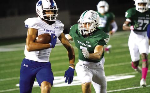 Ty Johnson continues to impress on the outside in his freshman season. HUNTER KING | DISPATCH RECORD
