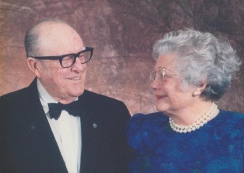 The late Henry V. Campbell Jr. and his wife, Amy Weichsel Campbell, were the inspiration behind the “Echoes” piece to be unveiled at the Feb. 26 dedication of the Library Park. The Campbells’ daughter, Amy Campbell Cole, remains a Lampasas resident. FILE PHOTO
