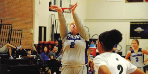 Morgan Lovejoy is one of the 6’1” girls, along with Abigail Williams, who gives the Lady Badgers a height advantage over most of their opponents. HUNTER KING | DISPATCH RECORD