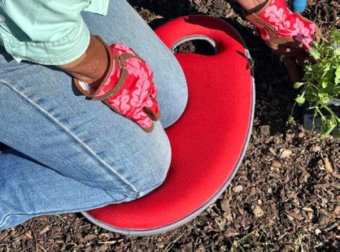 Kneeler pads provide comfort and protection for knees when doing work in the garden. courtesy photo | melindamyers.com