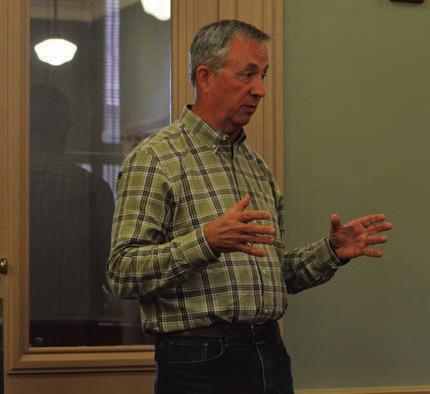 Steve Manning of Natural Resources Solutions outlines a potential grant opportunity for the county. ERICK MITCHELL | DISPATCH RECORD