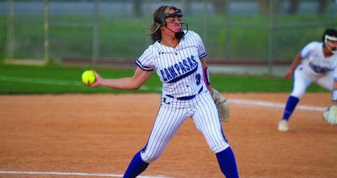 HUNTER KING | DISPATCH RECORD Hannah Perry has been consistent coming out of the bullpen for the Lady Badgers this season.