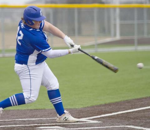 First baseman Hayden Waldrip bats against Georgetown Gateway Prep in the Salado tournament on Thursday. JEFF LOWE | DISPATCH RECORD