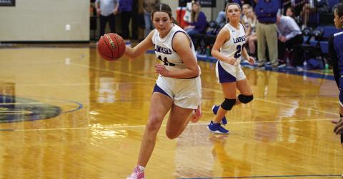Mia Mulcahy and the Lady Badgers will play Marble Falls to try and secure the three seed in District 24-4A at 6:30 p.m. tonight in Georgetown. HUNTER KING | DISPATCH RECORD