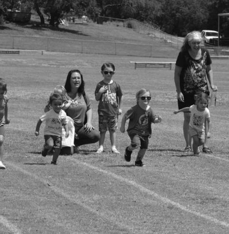 Children hit top gear during their races at the Gavin Garrett Soccer Complex for Spring Ho Kids’ Day festivities. Erick Mitchell | Dispatch Record