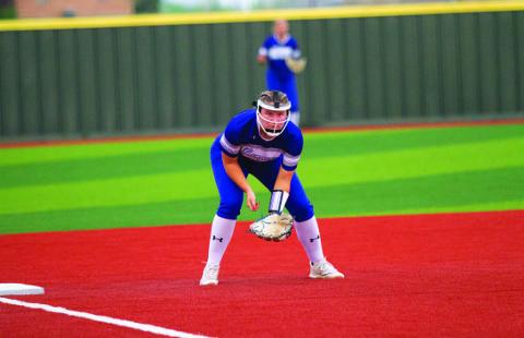 HUNTER KING | DISPATCH RECORD Kamryn Kothmann has been a consistent presence at third base for the Lady Badgers in her senior season.