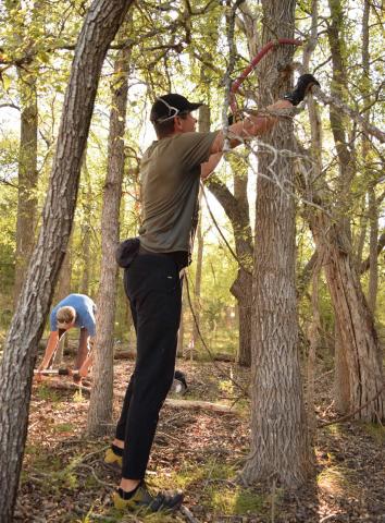 Lampasas Trails volunteers have worked to clear hiking and bike paths at the 580 Sports Complex to prepare them for public use. ALEXANDRIA RANDOLPH | DISPATCH RECORD