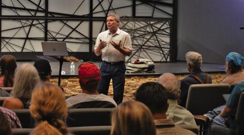 Tax expert Michael Berlanga, who holds Licensed Real Estate Broker and Senior Property Tax Consultant certification, offers information on tax valuation procedures at a seminar in Lampasas. ERICK MITCHELL | DISPATCH RECORD