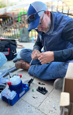 Lampasas Army veteran Jon Conway traveled to Turkey with Water Mission, an organization dedicated to communicating the love of God through providing clean water. Conway is helping serve the Turkish people in the aftermath of a devastating earthquake. courtesy photo