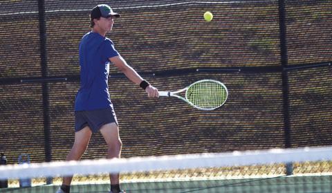 HUNTER KING | DISPATCH RECORD Tyler Ecker has been a staple in the middle of the boys’ team so far in his senior year.