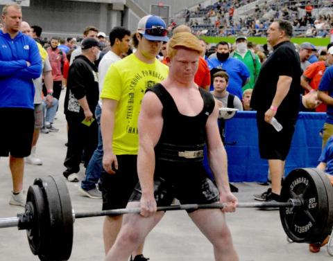 Westen Reid placed seventh in the 198 weight class, and he outlifted the silver medalist in bench press and deadlift but not squat. JEFF LOWE | DISPATCH RECORD