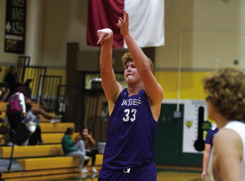 HUNTER KING | DISPATCH RECORD Beau Patterson has recorded double-doubles frequently for the Badgers in 2023.