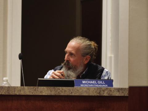 EDC Board Secretary Michael Gill on Wednesday advocated hiring a part-time administrative staff person to assist with research and recordkeeping duties. ERICK MITCHELL | DISPATCH RECORD