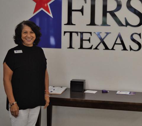 First Texas Bank’s Sylvia Hernandez will mark her last day in the office on Friday after a 50-year career. ERICK MITCHELL | DISPATCH RECORD