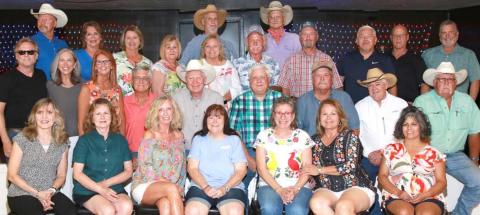 Celebrating their class reunion