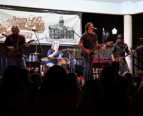 joycesarah mccabe | dispatch record Little Texas electrifies the crowd at Spring Ho 2024 with a dynamic performance during the street dance, captivating fans with the band’s signature blend of country rock hits.