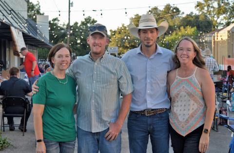 From left to right: Amanda Honea, Ross Honea, Stan Almazan and Jacque Almazan pose for a photo before Western Night on Western activities get underway. erick mitchell | dispatch record