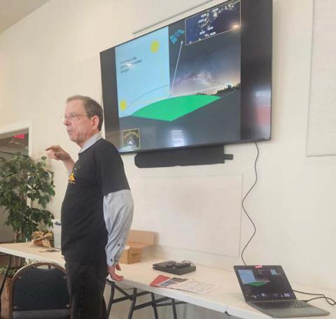 Mike Watson of the Lampasas County Friends of the Night Sky group provides guidelines on energy-efficient lighting options and ways to help preserve the night sky. courtesy photo