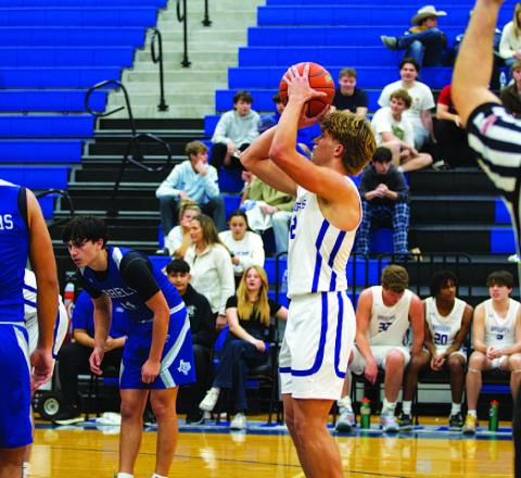 HUNTER KING | DISPATCH RECORD Haegan Oncken shoots a free throw during the second half against Jarrell.