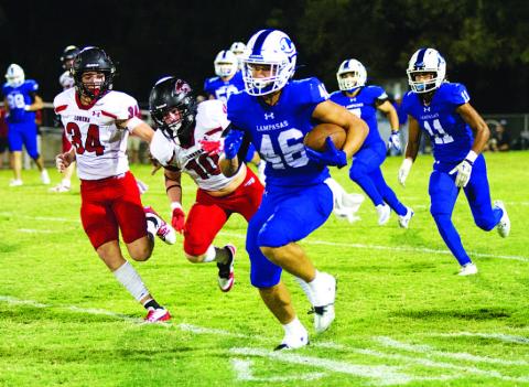 HUNTER KING | DISPATCH RECORD Haegan Oncken had his best receiving performance of the season in the final non-district game.