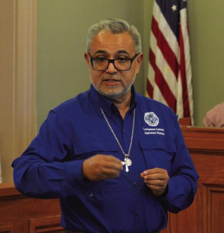 Chief Appraiser Juan Saucedo of the Lampasas Central Appraisal Distict gave detailed information on agricultural property valuation when he spoke last week to the Lampasas County Commissioenrs Court. ERICK MITCHELL | DISPATCH RECORD