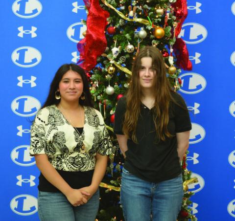 ERICK MITCHELL | DISPATCH RECORD From left, Yanina Gonzalez-Villegas and Kourtney Tyson are working as a pair to submit two films for the 2026 UIL Young Filmmakers Festival.