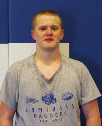Name: Stockton Jarboe Class: Freshman Sport: Wrestling and Football Favorite Teacher or Coach: Coach Kleckner and Coach Cottle Favorite Place in Lampasas: Circle K One Person You Look Up To: Jesus Christ Main Goal This Season: Get better