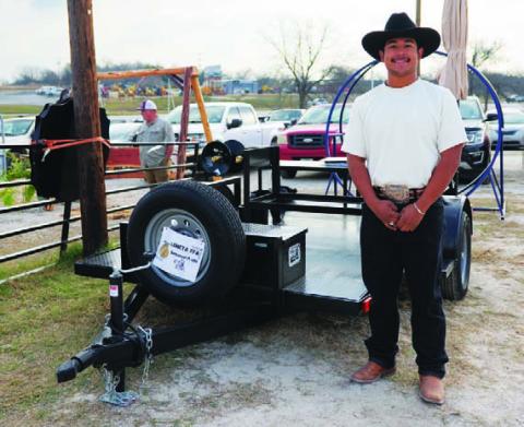 Emmanuel Prado’s welding trailer took first place in its class at the 2026 Ag Mechanics Show in Lampasas. ADAM BARRIOS | DISPATCH RECORD