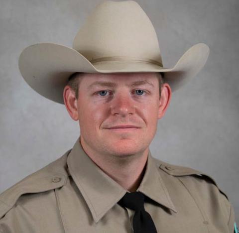 Hunter Witcher, a recent Texas Parks and Wildlife Department Game Warden Academy graduate, has been active in the recovery of missing persons following the devastating flooding in Travis County and surrounding areas. court esy photo | Texas Parks and Wildlife Depart ment