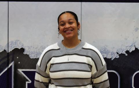 Name: Zaria McDonald Class: Junior Sport: Volleyball and Powerlifting Favorite Teacher or Coach: Coach Cottle Favorite Place in Lampasas: The pool One Person You Look Up To: My mother Main Goal This Season: Have a positive attitude