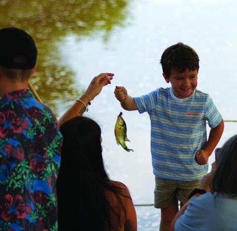Children ages 5-12 can have a blast angling with cane poles at the Kiddie Fishing Derby. The event takes place Wednesday from 8-10 a.m. at W.M. Brook Park. Poles are provided, and assistance is offered for those who need it. FILE PHOTO