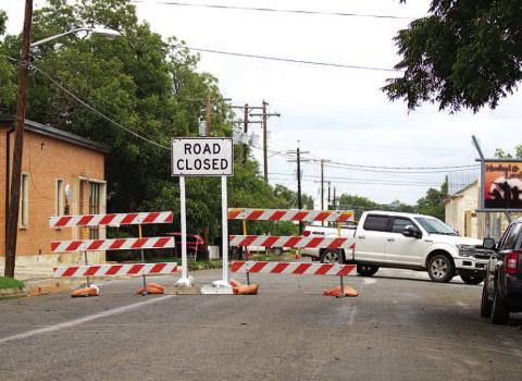 HUNTER KING | DISPATCH RECORD The city’s East Second Street Improvement Project has begun, which will encompass a full redesign of the roadway. Second Street from Main to Pecan will be closed during the work, as will several blocks of Main Street, Western Avenue and Live Oak Street.