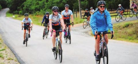 Riders with Texas 4000 head out on their journey to Alaska, a 70- day bike ride raising money for cancer research. HUNTER KING | DISPATCH RECORD