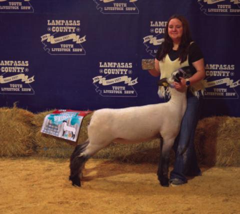 Sara Lusty garnered Senior Showmanship honors for lambs. ERICK MITCHELL | DISPATCH RECORD